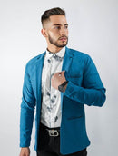 Blazer Slim De Caballero N105 azul – vista frontal