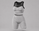 Conjunto deportivo biker y top para mujer diseño moderno y cómodo
