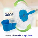 Mopa giratoria Magic 360 para limpieza rapida de pisos sin esfuerzo